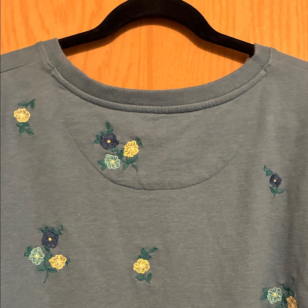 Coldwater Creek Blue Floral Sweater - Picture 3 of 4